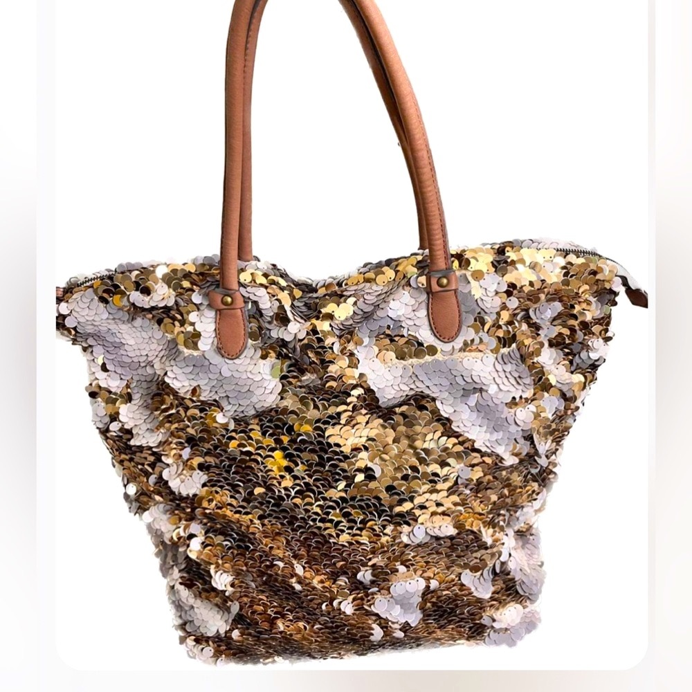 ANTHROPOLOGIE’s Ms.Allbright Specialty Multitonal Sequined Tote bag Medium size